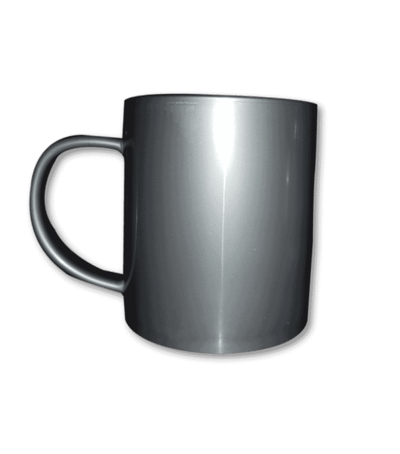 Taza Plástica Sublimable Plateada